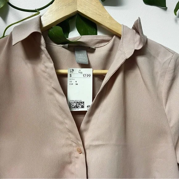 H&M Blush Pink Blouse | NWT - Picture 3 of 3